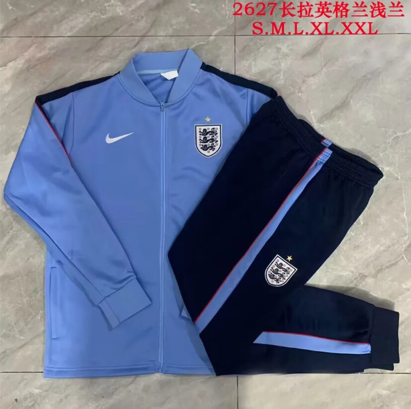 AAA Quality England 26/27 Tracksuit - Sky Blue